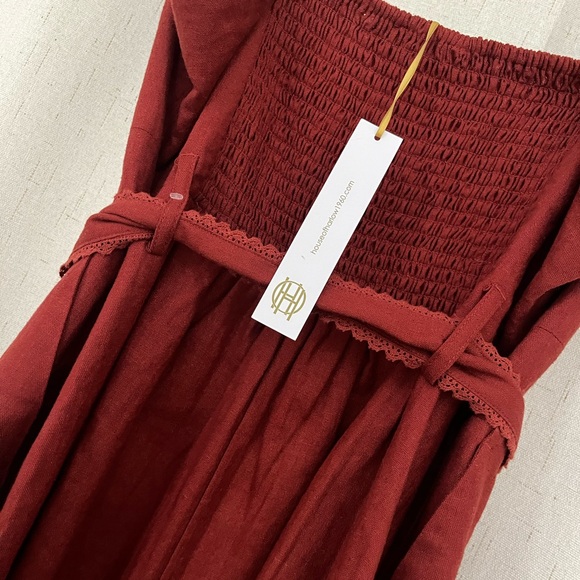 House of Harlow 1960 Elegant Rust Sleeveless Romper Linen $198 - Picture 6 of 11